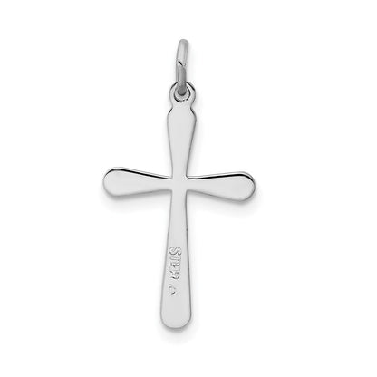 Sterlingsilber Rhodiniert Kreuz Charm
