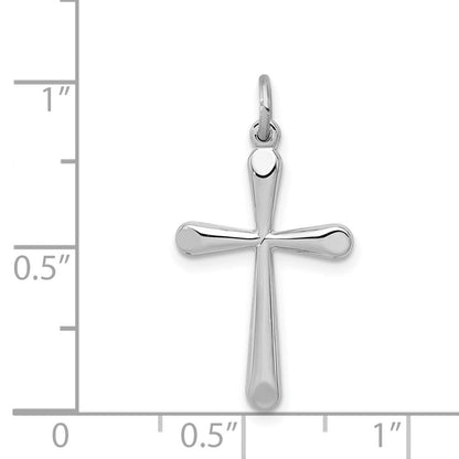 Sterlingsilber Rhodiniert Kreuz Charm