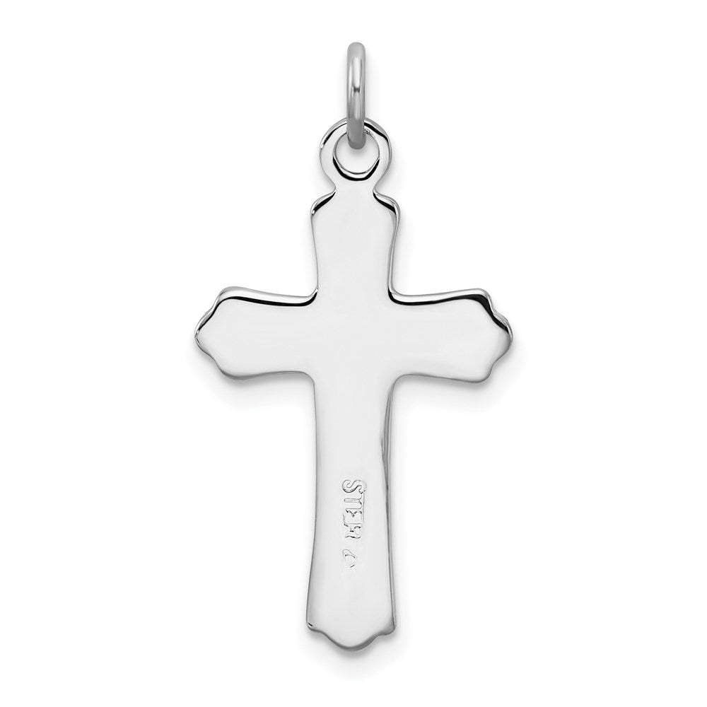 Sterlingsilber Rhodiniert & 18K Vergoldet Kreuz Charm