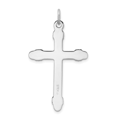 Sterlingsilber Rhodiniert & 18K Vergoldet Kordel Kreuz Anhänger