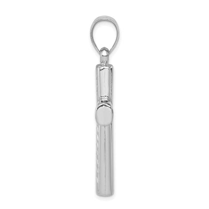Sterlingsilber Rhodiniert Diamantiert Kreuz Anhänger