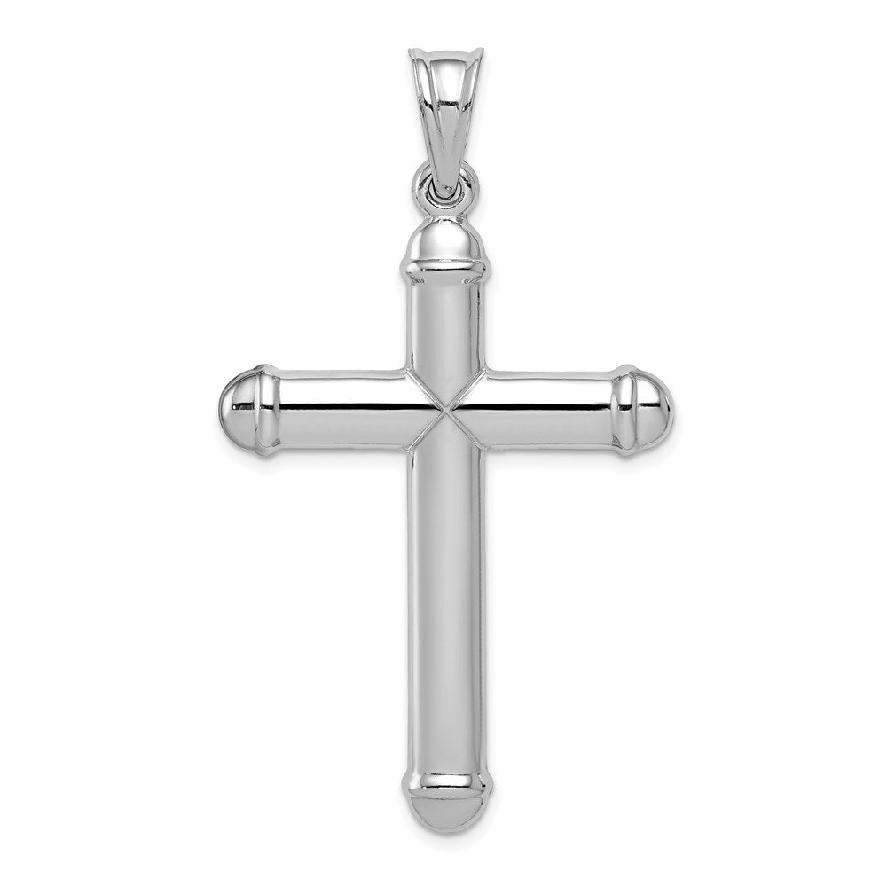 Sterlingsilber Rhodiniert Diamantiert Wendbar Kreuz Anhänger