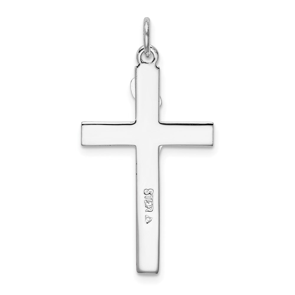 Sterlingsilber Rhodiniert Inri Kruzifix Anhänger