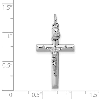 Sterlingsilber Rhodiniert Inri Kruzifix Anhänger
