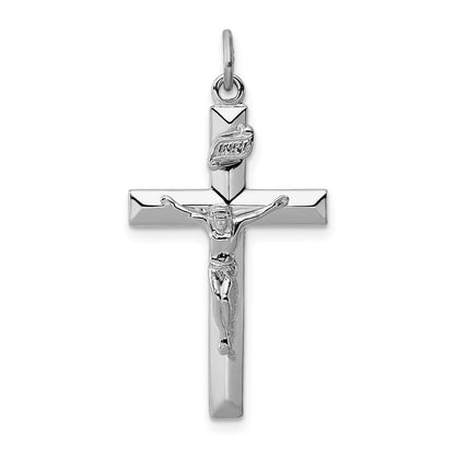 Sterlingsilber Rhodiniert Inri Kruzifix Anhänger