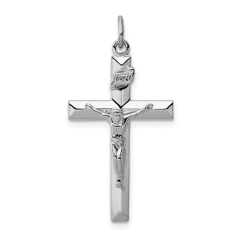 Sterlingsilber Rhodiniert Inri Kruzifix Anhänger