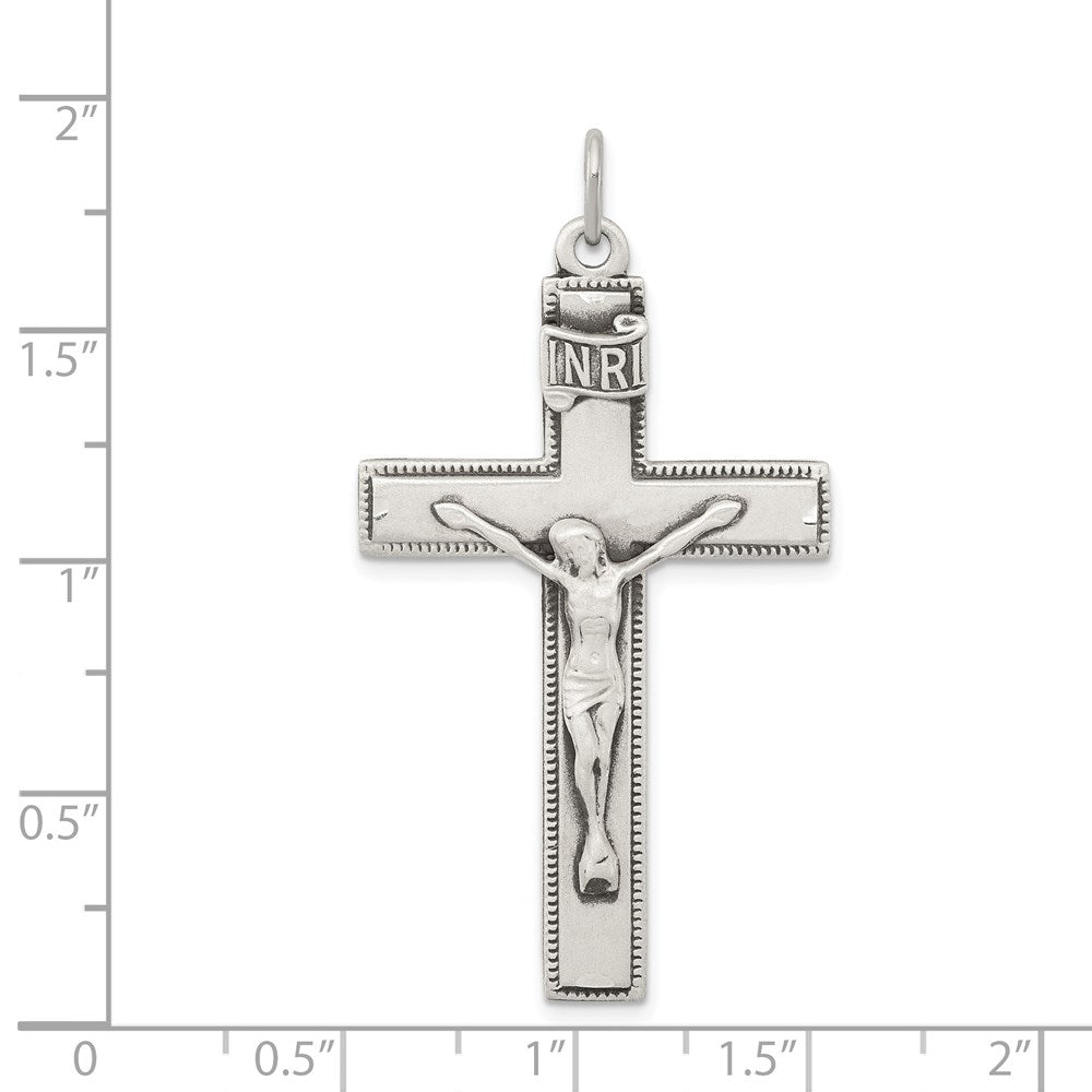 Sterlingsilber Antikisiert Inri Kruzifix Anhänger