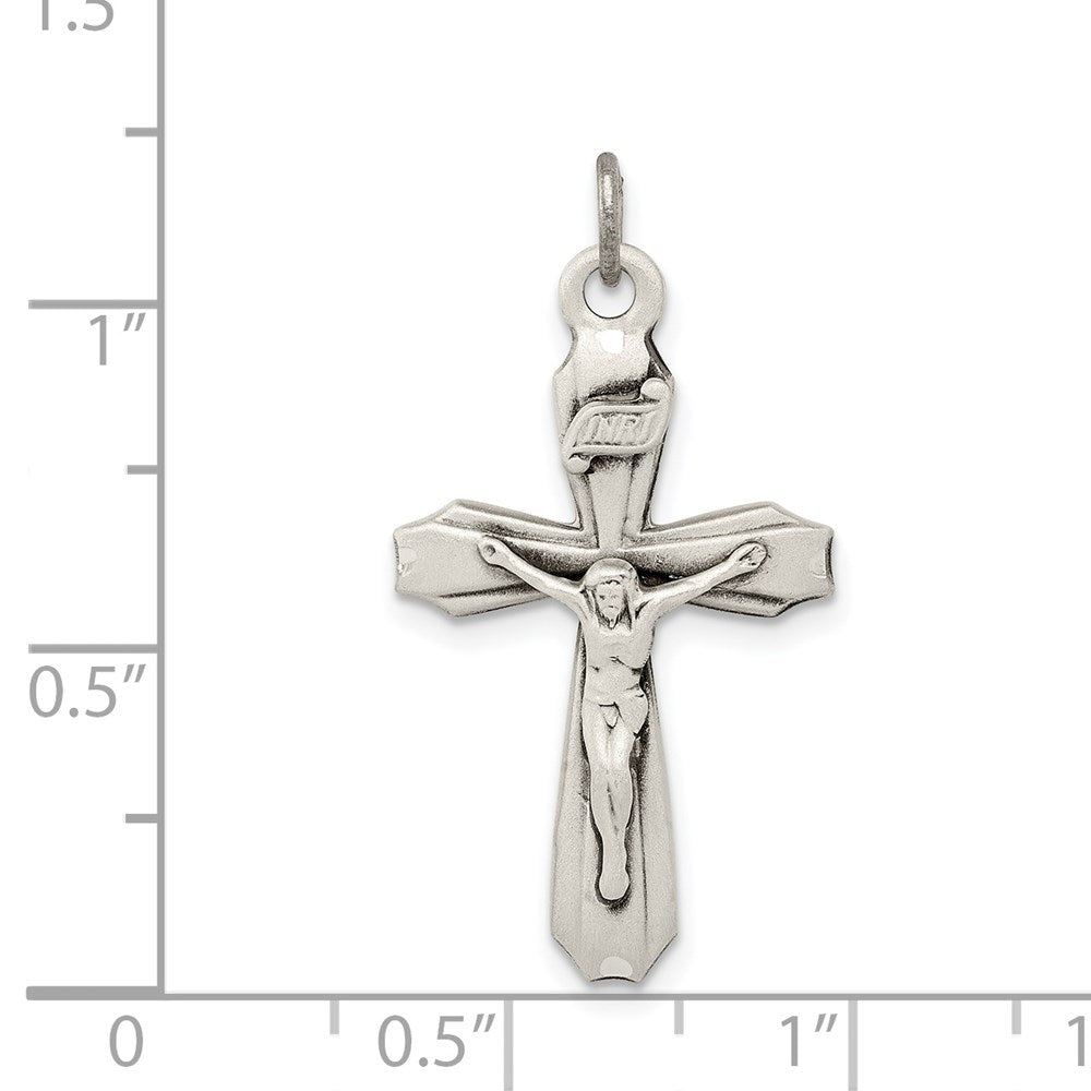 Sterlingsilber Antikisiert Inri Kruzifix Anhänger