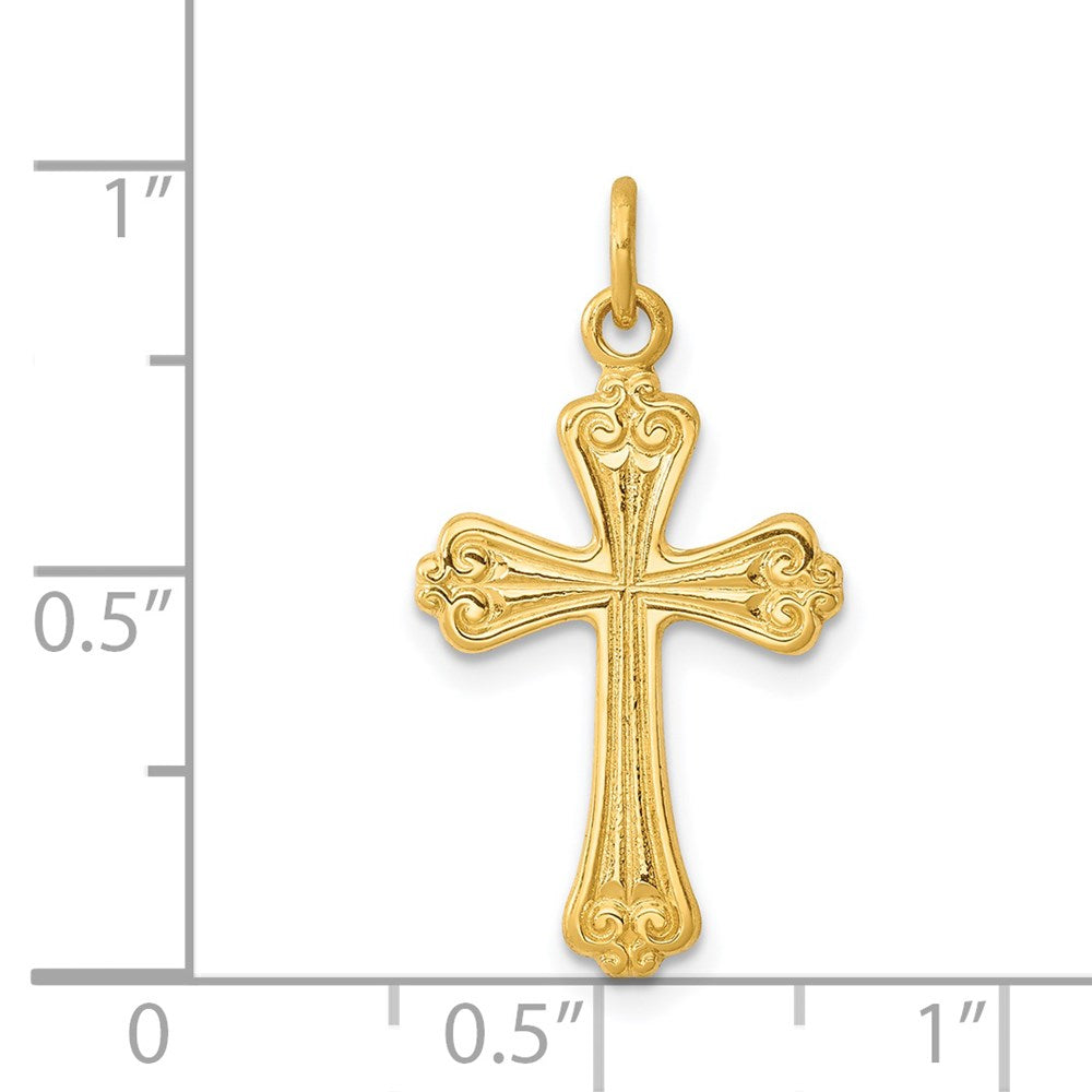 Sterlingsilber & 24K Vergoldet Kreuz Charm