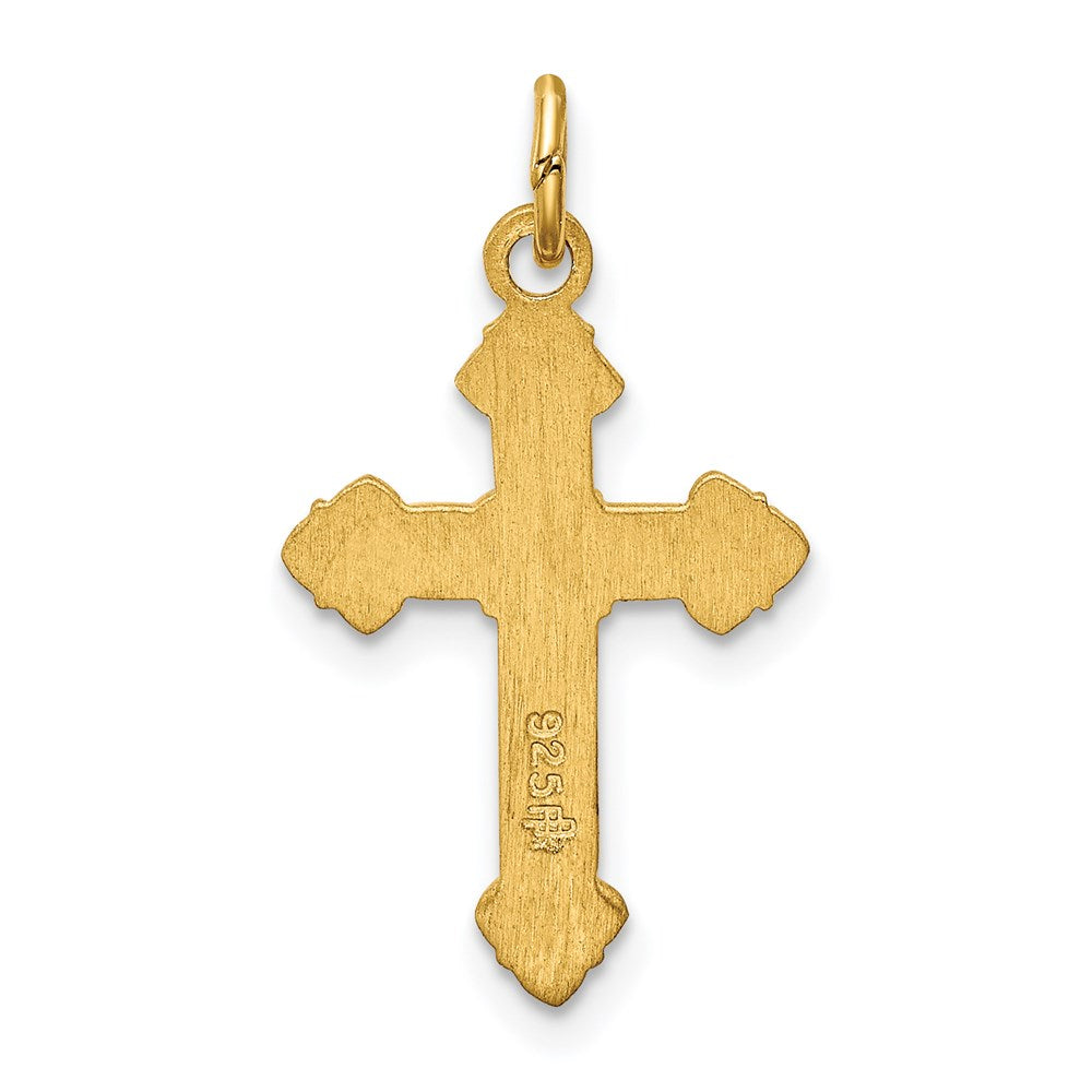 Sterlingsilber & 24K Vergoldet Inri Kruzifix Charm