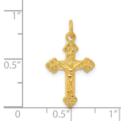 Sterlingsilber & 24K Vergoldet Inri Kruzifix Charm