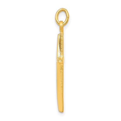 Sterlingsilber & 24K Vergoldet Passion Kreuz Charm