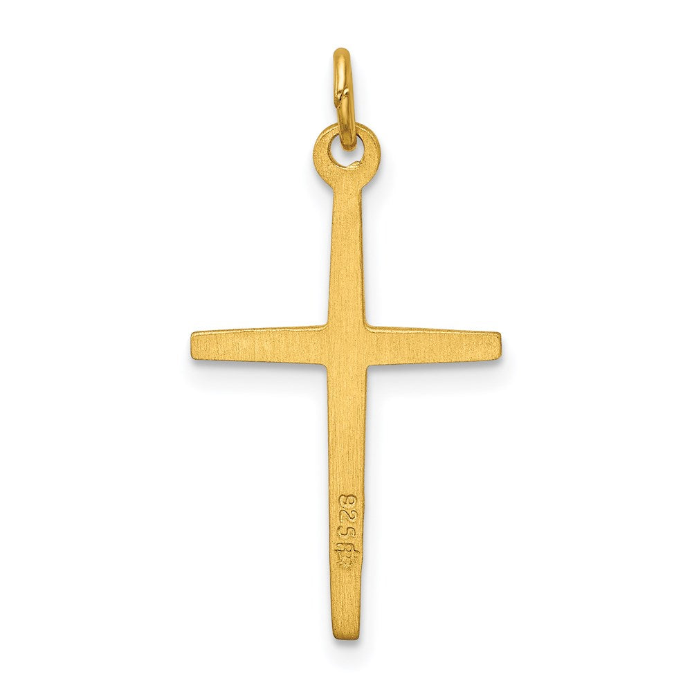 Sterlingsilber & 24K Vergoldet Passion Kreuz Charm