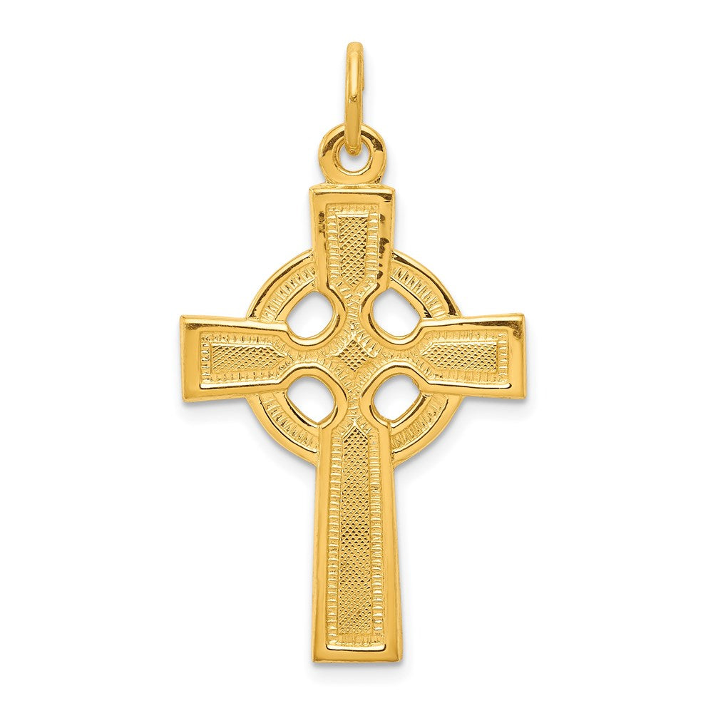 Sterlingsilber & 24K Vergoldet Keltisch Kreuz Anhänger