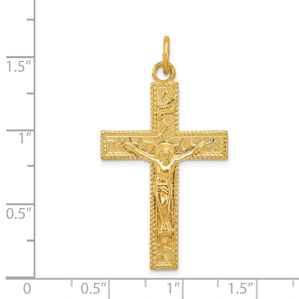 Sterlingsilber & 24K Vergoldet Inri Kruzifix Anhänger