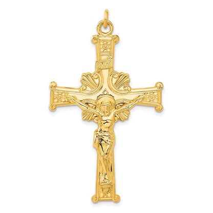 Sterlingsilber & 24K Vergoldet Inri Kruzifix Anhänger