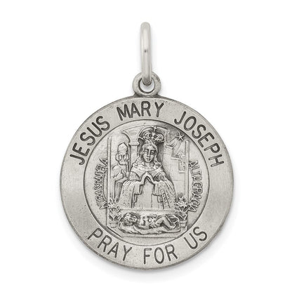 Sterlingsilber Antikisiert Heilig Familie Medaille