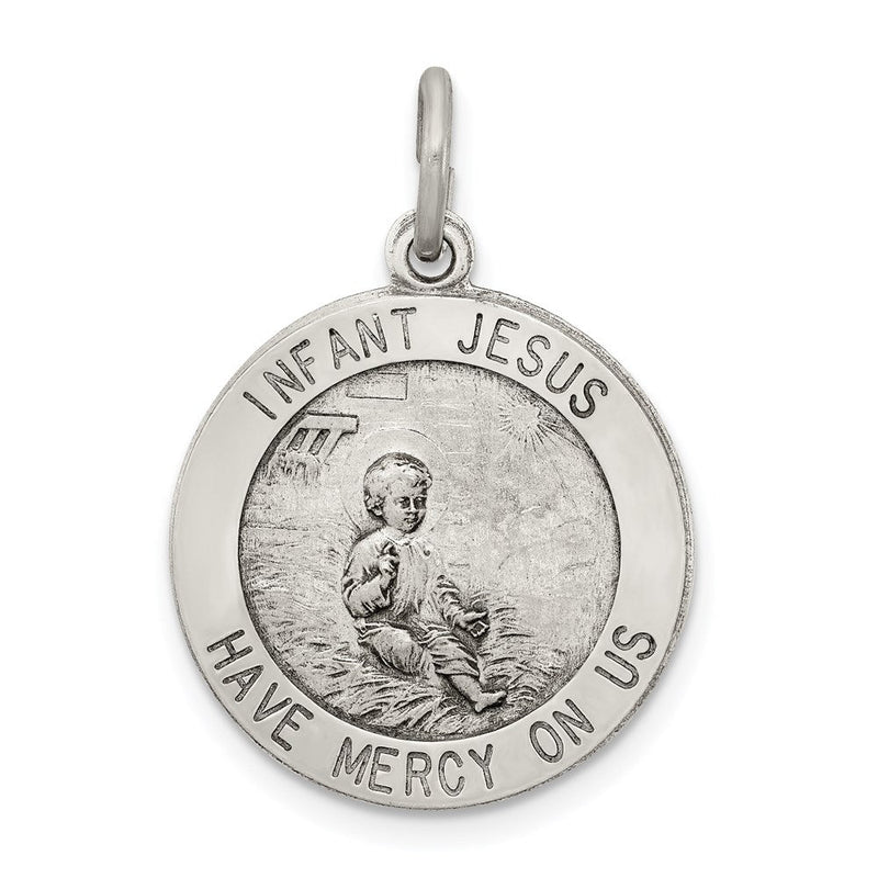 Sterlingsilber Antikisiert Infant Jesus Medaille
