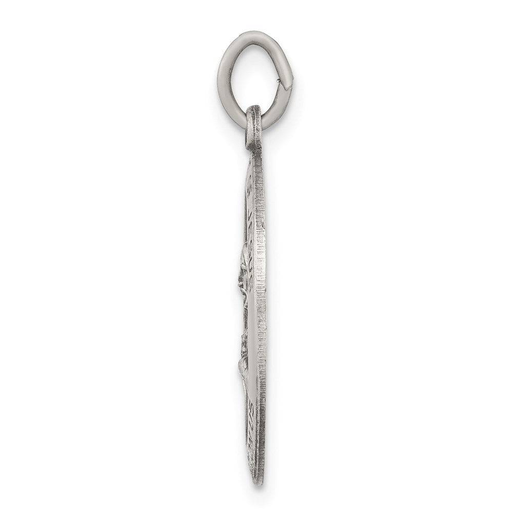 Sterlingsilber Antikisiert Heilig Herz Of Jesus Medaille
