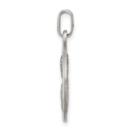 Sterlingsilber Antikisiert Heilig Herz Of Jesus Medaille