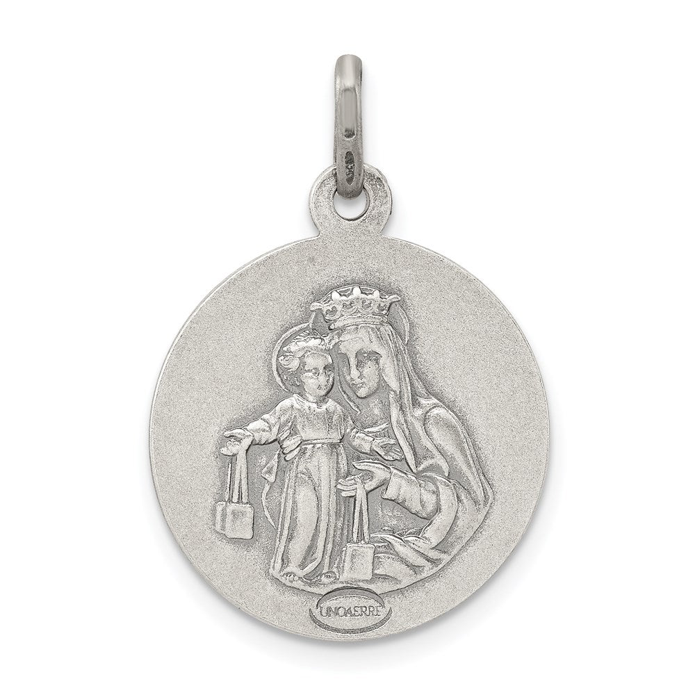Sterlingsilber Antikisiert Heilig Herz Of Jesus Medaille