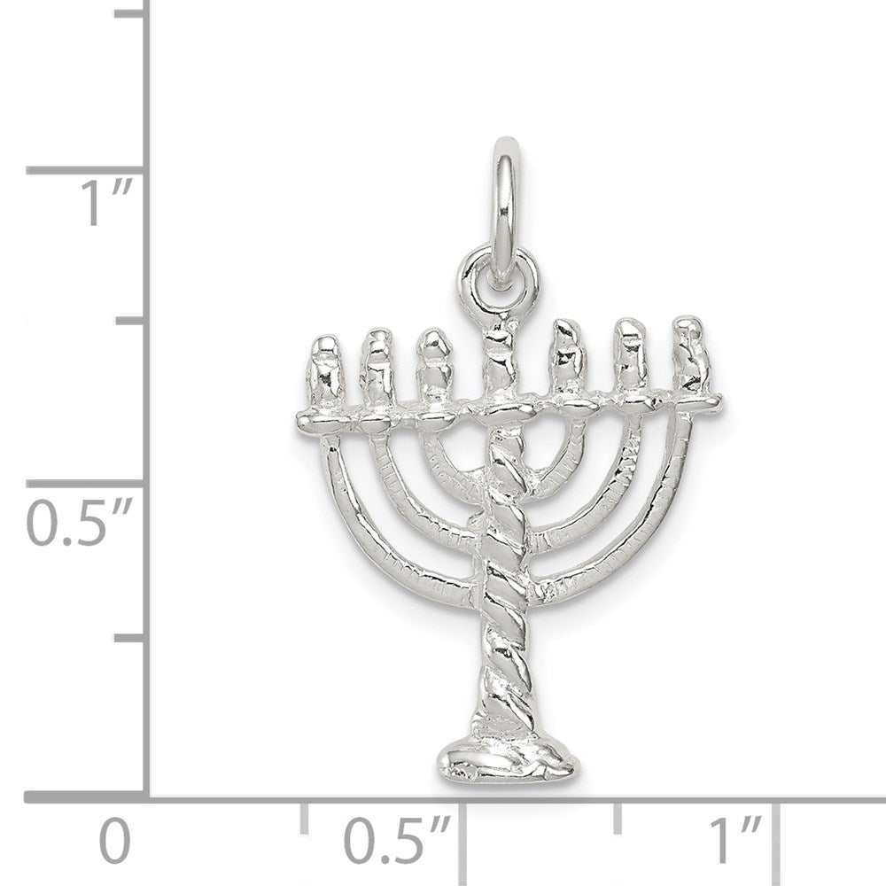 Sterlingsilber Menorah Charm
