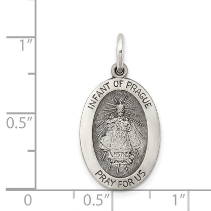 Sterlingsilber Antikisiert Infant Of Prague Medaille