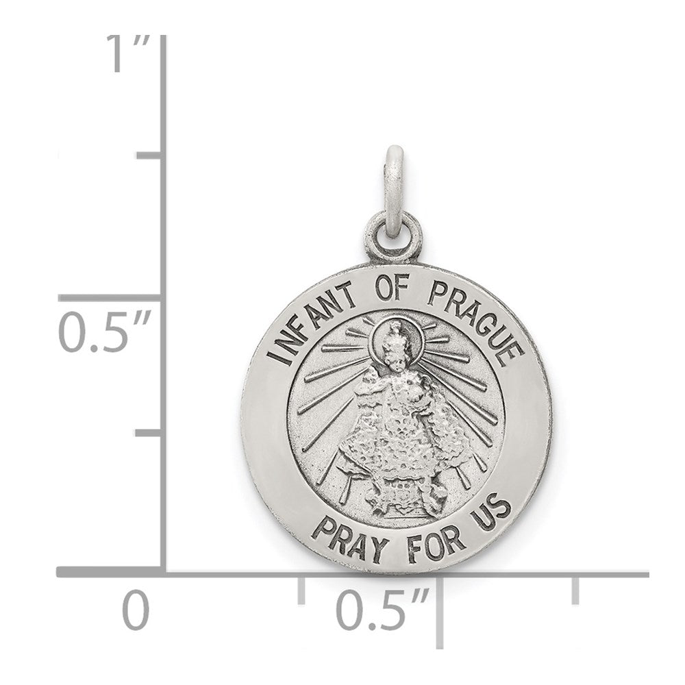 Sterlingsilber Antikisiert Infant Of Prague Medaille