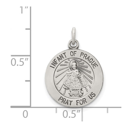 Sterlingsilber Antikisiert Infant Of Prague Medaille