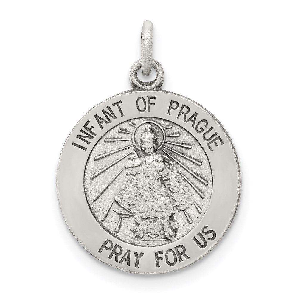 Sterlingsilber Antikisiert Infant Of Prague Medaille