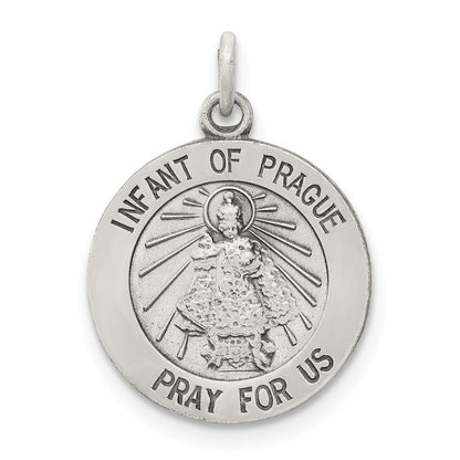 Sterlingsilber Antikisiert Infant Of Prague Medaille