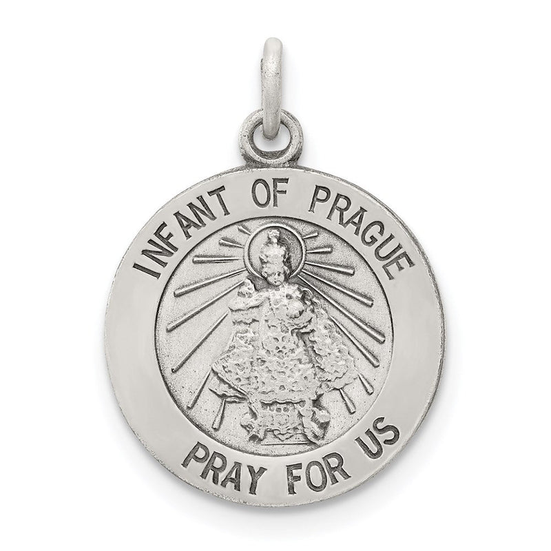 Sterlingsilber Antikisiert Infant Of Prague Medaille