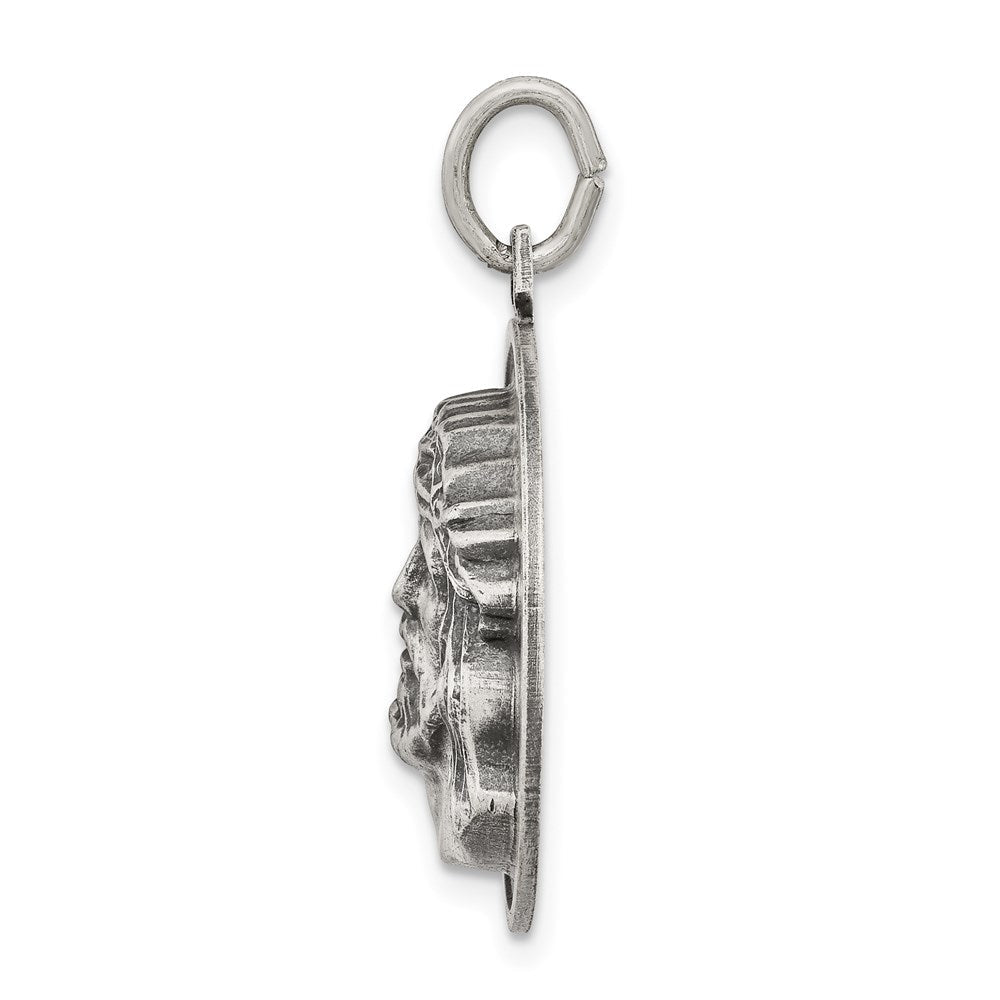 Sterlingsilber Antikisiert Ecce Homo Medaille