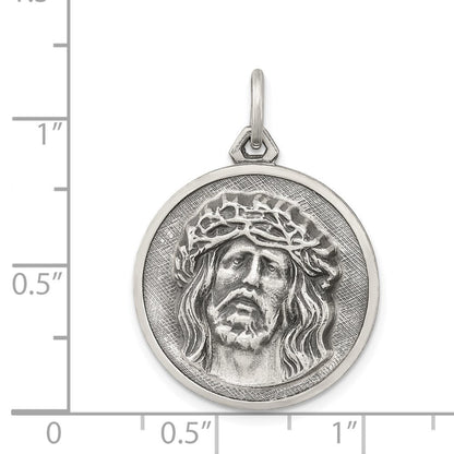 Sterlingsilber Antikisiert Ecce Homo Medaille