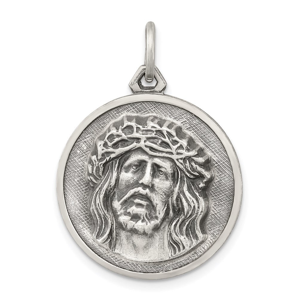 Sterlingsilber Antikisiert Ecce Homo Medaille