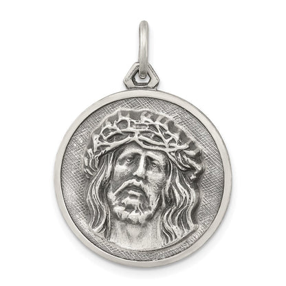 Sterlingsilber Antikisiert Ecce Homo Medaille