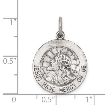 Sterlingsilber Antikisiert Jesus Have Mercy Medaille