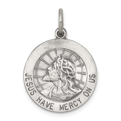 Sterlingsilber Antikisiert Jesus Have Mercy Medaille