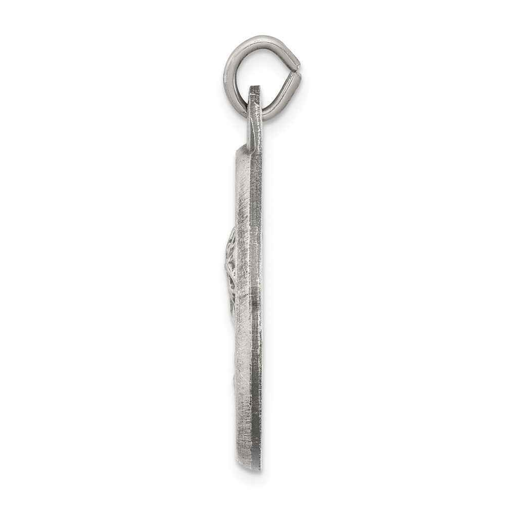 Sterlingsilber Antikisiert Jesus Medaille