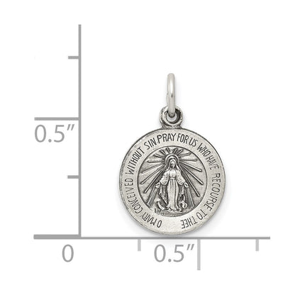 Sterlingsilber Antikisiert Wundertätig Medaille