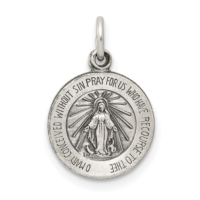 Sterlingsilber Antikisiert Wundertätig Medaille
