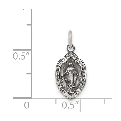 Sterlingsilber Antikisiert Wundertätig Medaille