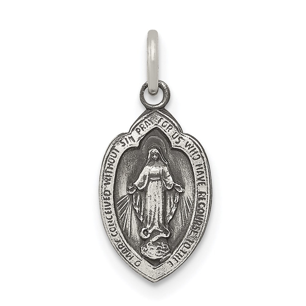 Sterlingsilber Antikisiert Wundertätig Medaille