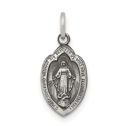Sterlingsilber Antikisiert Wundertätig Medaille