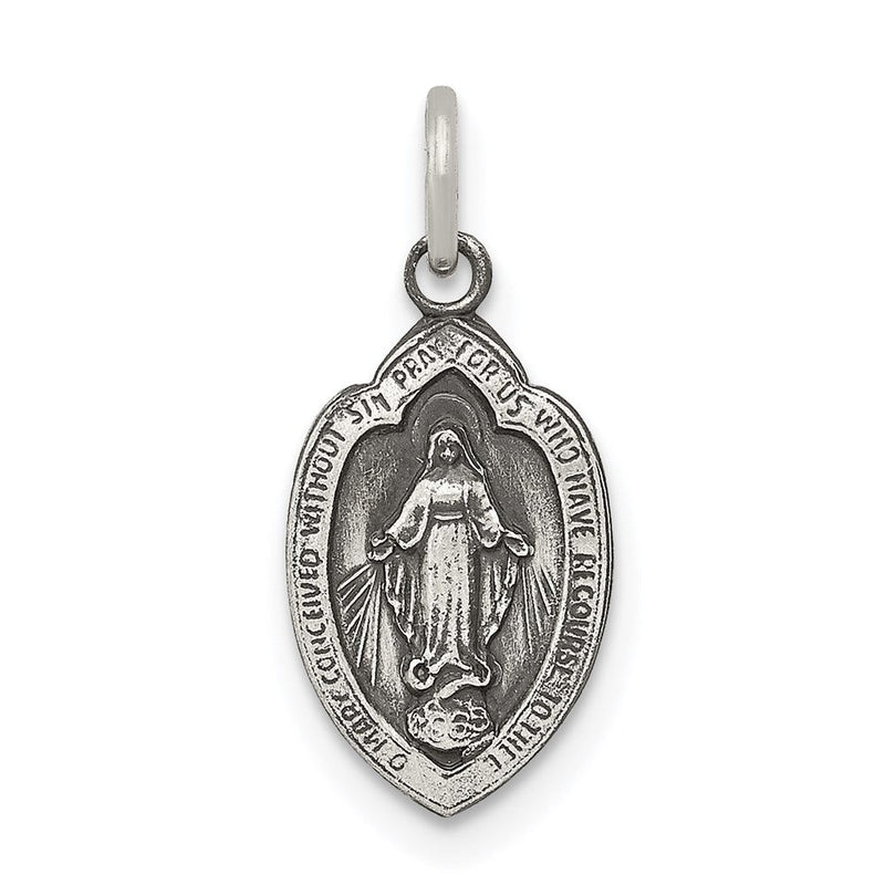 Sterlingsilber Antikisiert Wundertätig Medaille