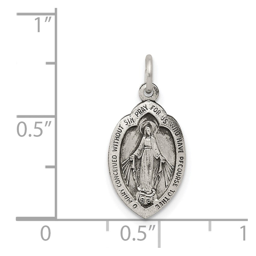 Sterlingsilber Antikisiert Wundertätig Medaille