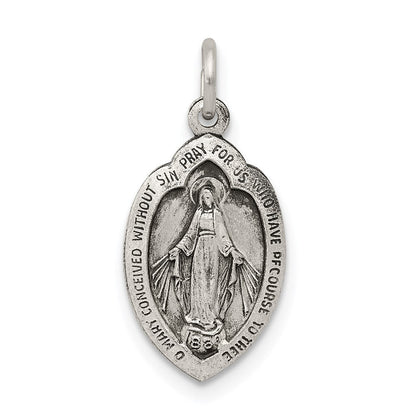 Sterlingsilber Antikisiert Wundertätig Medaille