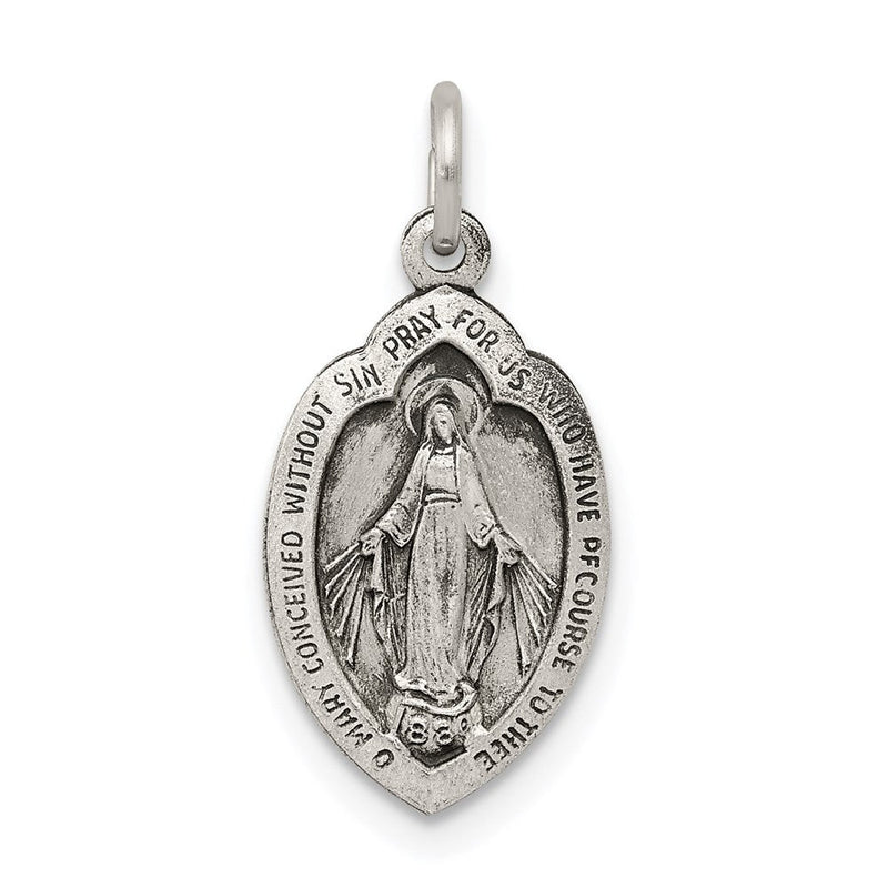 Sterlingsilber Antikisiert Wundertätig Medaille