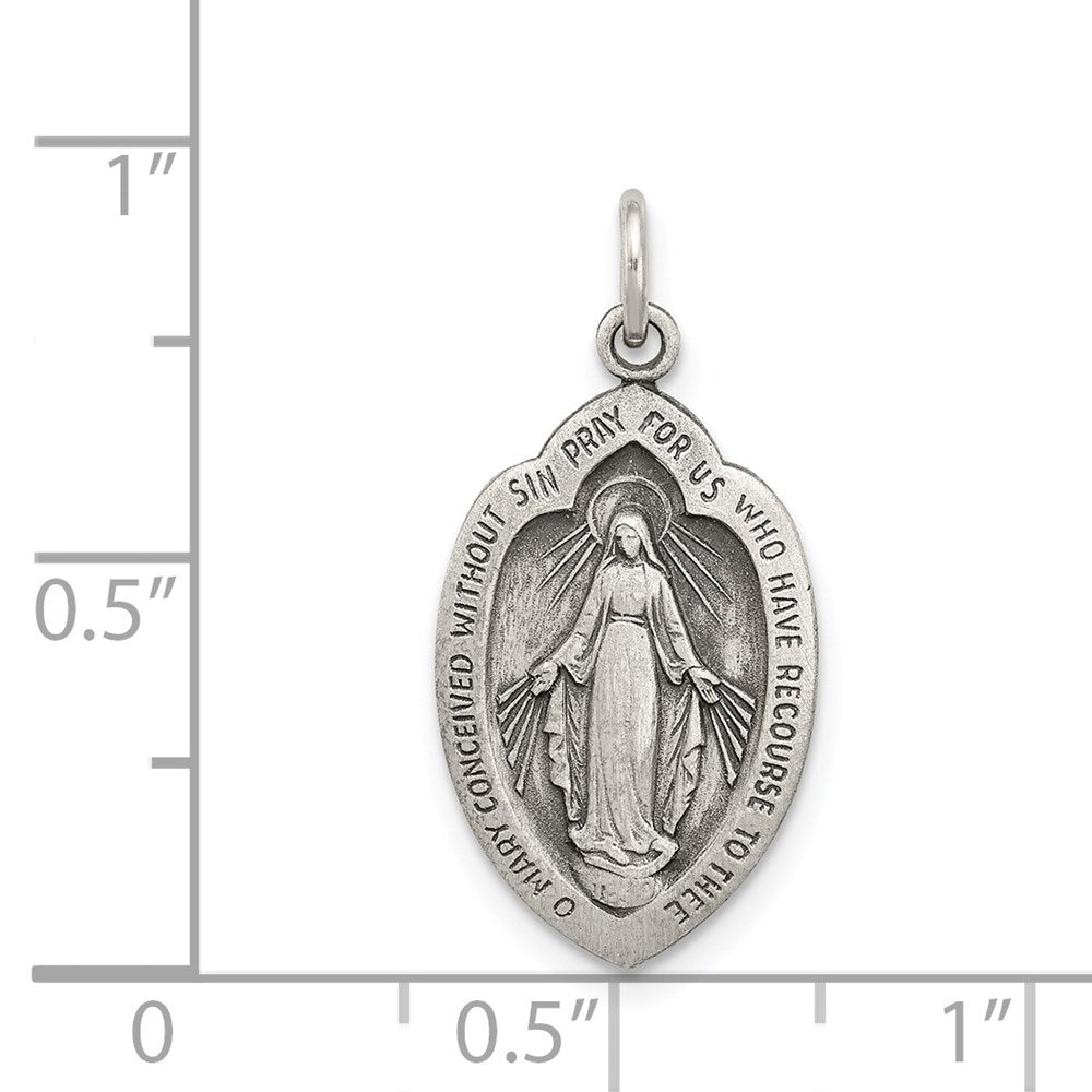 Sterlingsilber Antikisiert Wundertätig Medaille