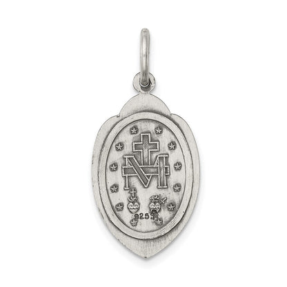 Sterlingsilber Antikisiert Wundertätig Medaille